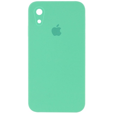 Чехол Silicone Case Square Full Camera Protective (AA) для Apple iPhone XR (6.1") Зеленый / Spearmint