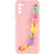 Чехол Chained Heart c подвесной цепочкой для Samsung Galaxy A03s Pink Sand