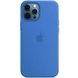 Чехол Silicone case (AAA) full with Magsafe and Animation для Apple iPhone 12 Pro / 12 (6.1") Синий / Capri Blue