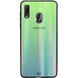 TPU+Glass чехол Gradient Aurora с лого для Samsung Galaxy A20 / A30 Зеленый