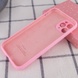 Чехол Silicone Case Full Camera Protective (AA) для Apple iPhone 12 Pro (6.1") Розовый / Light pink
