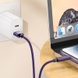 Дата кабель Hoco U125 Benefit 2.4A USB to Lightning with display (1.2m), Purple