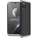 Пластикова накладка GKK LikGus 360 градусів (opp) для Samsung Galaxy A12, Чорний / Срібний
