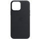 Шкіряний чохол Leather Case (AAA) для Apple iPhone 13 mini (5.4"), Черный / Midnight