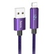 Дата кабель Hoco U125 Benefit 2.4A USB to Lightning with display (1.2m), Purple