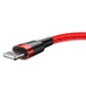 Дата кабель Baseus Cafule Lightning Cable 2.4A (1m) (CALKLF-B), Червоний