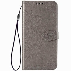 Кожаный чехол (книжка) Art Case с визитницей для Oppo A52 / A72 / A92 Серый
