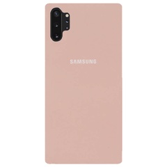 Чехол Silicone Cover Full Protective (AA) для Samsung Galaxy Note 10 Plus Розовый / Pink Sand