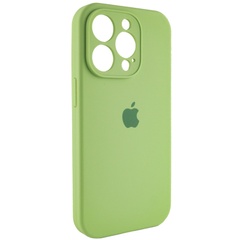 Чохол Silicone Case Full Camera Protective (AA) для Apple iPhone 15 Pro (6.1"), М'ятний / Mint