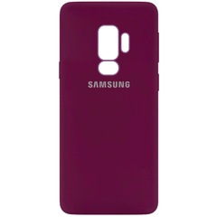 Чехол Silicone Cover My Color Full Camera (A) для Samsung Galaxy S9+ Бордовый / Marsala