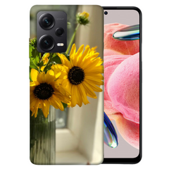 TPU чехол Цветы для Xiaomi Redmi Note 12 Pro 5G, Подсолнух
