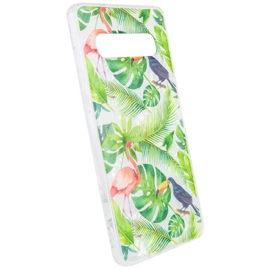 Накладка Glue Case Фламинго для Samsung Galaxy S10+ Зеленый