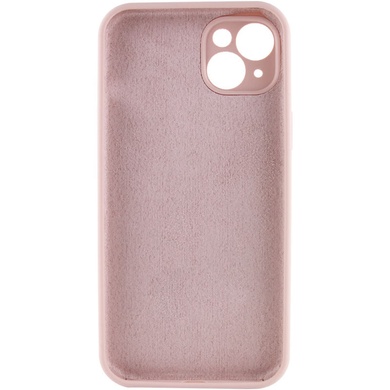 Чехол Silicone Case Full Camera Protective (AA) NO LOGO для Apple iPhone 15 Plus (6.7") Розовый / Pink Sand
