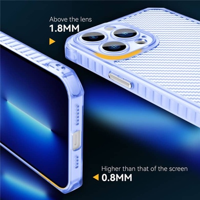 Чохол TPU Ease Carbon color series для Apple iPhone 12 Pro Max (6.7"), Синий / Прозрачный