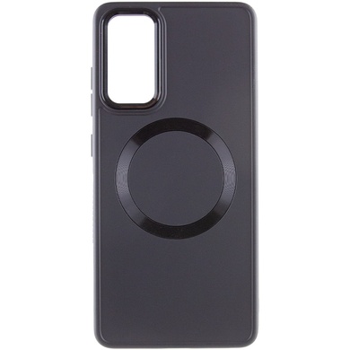 TPU чехол Bonbon Metal Style with MagSafe для Samsung Galaxy S22 Черный / Black
