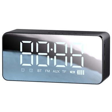 Bluetooth колонка + часы Usams US-YX007 FM-Tuner AUX BT5.0 Черный