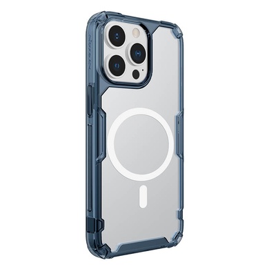TPU чехол Nillkin Nature Pro Magnetic для Apple iPhone 14 Pro (6.1") Синий (прозрачный)