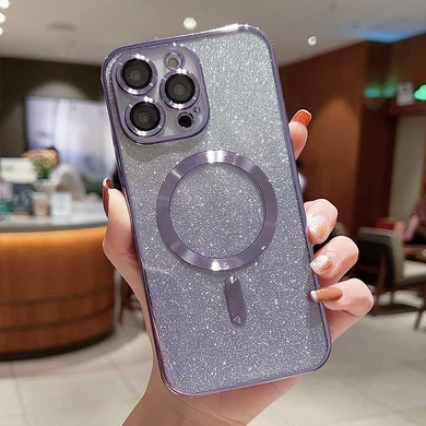 TPU чехол Delight case with MagSafe с защитными линзами на камеру для Apple iPhone 14 Pro (6.1") Фиолетовый / Deep Purple