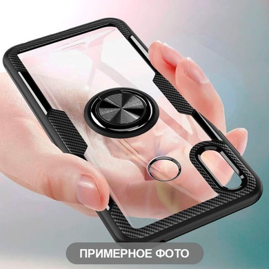 TPU+PC чохол Deen CrystalRing for Magnet (opp) для Apple iPhone 13 Pro (6.1 "), Бесцветный / Синий