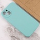 Чехол Silicone Case Full Camera Protective (AA) NO LOGO для Apple iPhone 14 (6.1") Бирюзовый / Marine Green