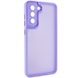 TPU+PC чохол Accent для Samsung Galaxy S21 FE, White / Purple