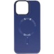 Шкіряний чохол Bonbon Leather Metal Style with MagSafe для Apple iPhone 15 Pro (6.1"), Синій / Navy Blue