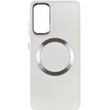 TPU чохол Bonbon Metal Style with MagSafe для Samsung Galaxy S21+, Білий / White
