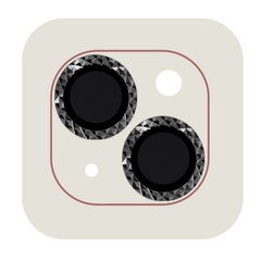 Защитное стекло Metal Shine на камеру (в упак.) для Apple iPhone 13 mini / 13 Черный / Midnight