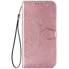 Кожаный чехол (книжка) Art Case с визитницей для Samsung Galaxy A01 Розовый