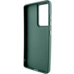 TPU чехол Bonbon Metal Style with MagSafe для Samsung Galaxy S21 Ultra Зеленый / Army Green