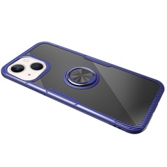 TPU+PC чехол Deen CrystalRing for Magnet (opp) для Apple iPhone 13 mini (5.4") Бесцветный / Синий