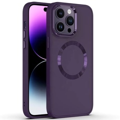 TPU чохол Bonbon Metal Style with MagSafe для Apple iPhone 15 Pro (6.1"), Фиолетовый / Dark Purple