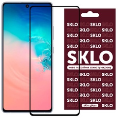 Защитное стекло SKLO 3D (full glue) для Samsung Galaxy S10 Lite Черный