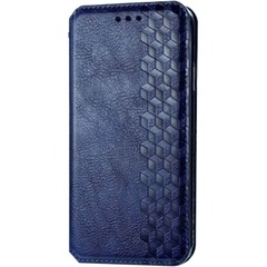 Кожаный чехол книжка GETMAN Cubic (PU) для Samsung Galaxy A21s Синий