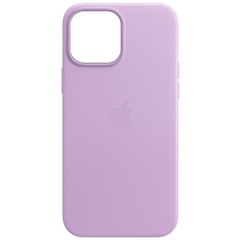 Кожаный чехол Leather Case (AA) with MagSafe для Apple iPhone 14 Plus (6.7") Elegant purple