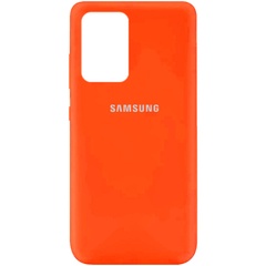 Чехол Silicone Cover Full Protective (AA) для Samsung Galaxy A72 4G / A72 5G Оранжевый / Neon Orange