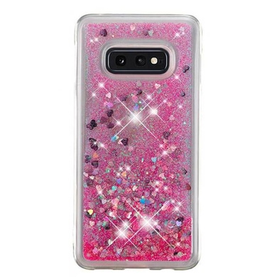TPU чехол Liquid hearts для Samsung Galaxy S10 Розовый