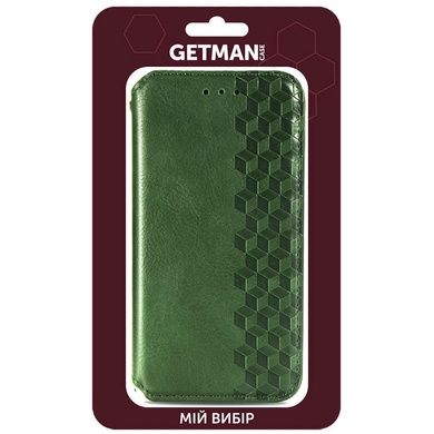 Кожаный чехол книжка GETMAN Cubic (PU) для ZTE Blade A5 (2020) Зеленый