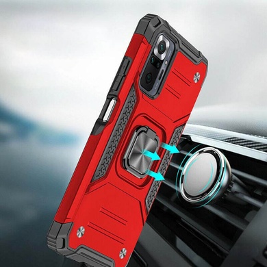 Ударопрочный чехол Union Ring for Magnet для Xiaomi Redmi Note 10 Pro / 10 Pro Max Красный