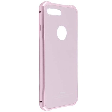 Металлический бампер Luphie Daimond Series с акриловой вставкой для iPhone 7 plus / 8 plus (5.5") Розовый / Rose Gold