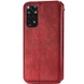 Кожаный чехол книжка GETMAN Cubic (PU) для Xiaomi Redmi Note 11 (Global) / Note 11S Красный