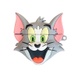 Силіконовий футляр Tom & Jerry series для навушників AirPods 1/2 + карабін, Том/Серый