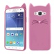 Силиконовая накладка 3D Cat для Samsung J510F Galaxy J5 (2016) Розовый