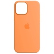 Чехол Silicone case (AAA) full with Magsafe для Apple iPhone 13 Pro Max (6.7") Оранжевый / Marigold