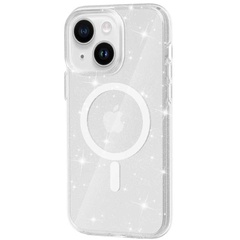 Чохол TPU Galaxy Sparkle (MagFit) для Apple iPhone 13 / 14 (6.1"), Clear+Glitter
