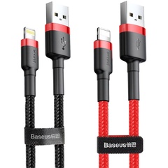 Дата кабель Baseus Cafule Lightning Cable 1.5A (2m) (CALKLF-C), Серый / Черный