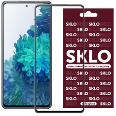 Защитное стекло SKLO 3D (full glue) для Samsung Galaxy S20 FE Черный