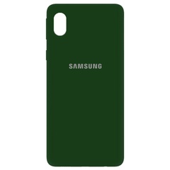 Чехол Silicone Cover My Color Full Protective (A) для Samsung Galaxy M01 Core / A01 Core Зеленый / Dark green