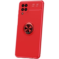 TPU чехол Deen ColorRing под магнитный держатель (opp) для Samsung Galaxy A12 / M12 Красный / Красный
