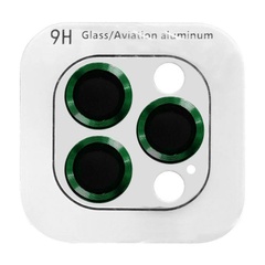 Захисне скло Metal Classic на камеру (в упаковці) для Apple iPhone 13 Pro / 13 Pro Max, Зелений / Dark Green